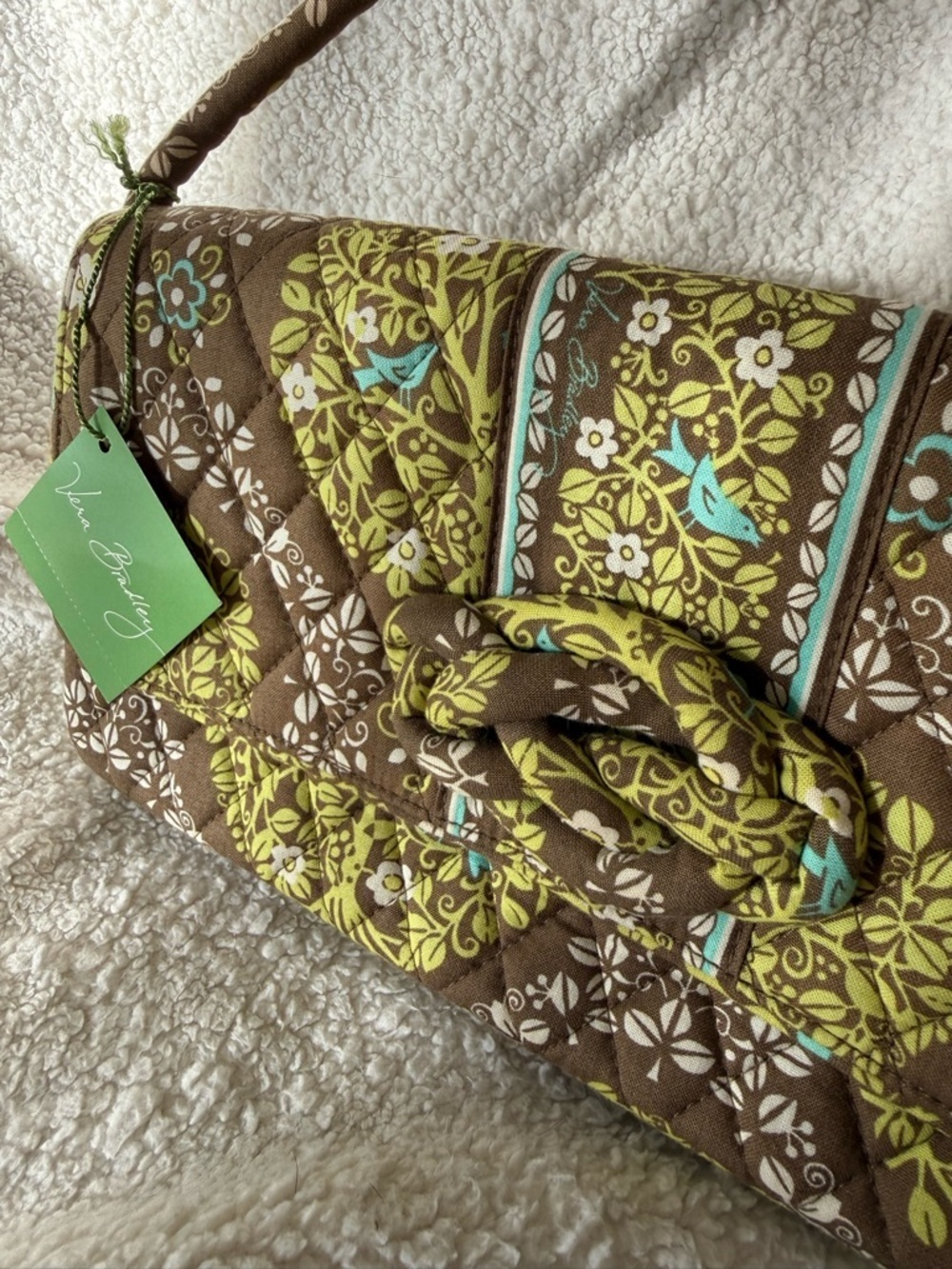 NWT Y2K Vera Bradley Knot Just A Clutch Sittin In A Tree Shoulder Bag Magnetic - Picture 3 of 7